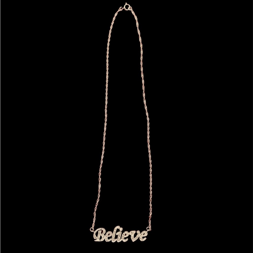 Affinity Diamonds sterling silver diamond Believe necklace